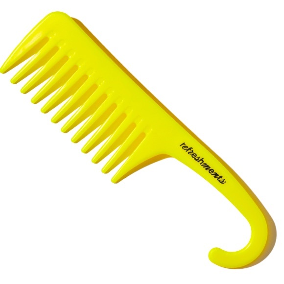 IPSY Refreshments Tangles Be Tamed Shower Comb w Hook in Darling Daisy Yellow - Picture 1 of 10